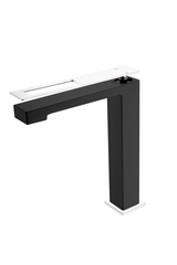 Boheme Q 142-BCR Смеситель для раковины высокий, цвет: чёрный,хром фото