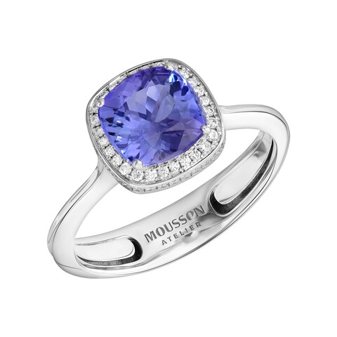 Кольцо с танзанитом и бриллиантами, R0070-37/2