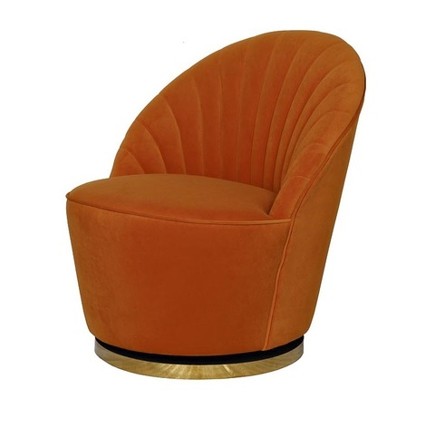 Кресло вращающееся оранжевое велюровое (48MY-2632 OR) Garda Decor
