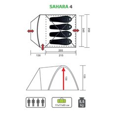 Туристическая палатка Premier Fishing Sahara-4 (PR S-4)