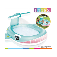 Детский надувной бассейн INTEX Whale Spray 57440NP 201 x 196 см
