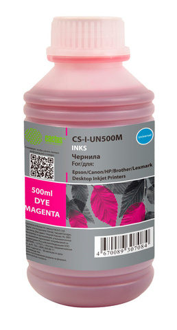 Чернила Cactus CS-I-Un500M Пурпурный / Magenta 500мл для Epson/Canon/HP/Brother Ecotank