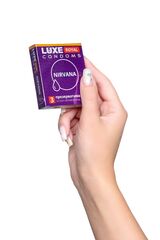 Презервативы с увеличенным количеством смазки LUXE Royal Nirvana - 3 шт. - 