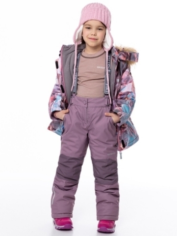 Зимний комплект NIKASTYLE 7з1224 кофе/орхидея