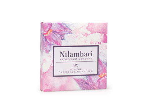 Шоколад горький с какао бобами и солью Nilambari, 65г