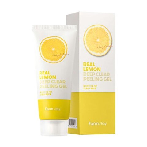 FarmStay Real lemon deep clear peeling gel гель-пилинг отшелушивающий с экстрактом лимона