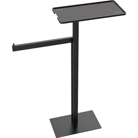 Boheme 10952-B Стойка напольная с полкой и полотенцедержателем, цвет: чёрный