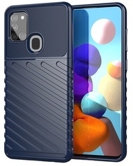 Темно-синий защитный чехол на Samsung Galaxy A21S, серия Onyx от Caseport