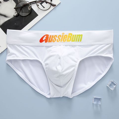 Мужские трусы брифы белые AussieBum