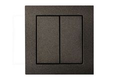 Выключатель Двухклавишный Антрацит IP44 LIREGUS EPSILON