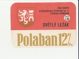 K15191 ЧССР Чехословакия Пивная этикетка Polaban 12%