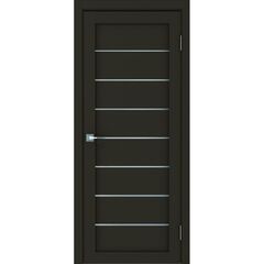 Купить Межкомнатная дверь экошпон 10005 каштан остеклённая