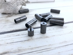 Застежка вакуумная для шнура - gunmetal - 20 мм.