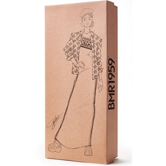 Барби BMR1959 Брюнетка в неоновом платье, джинсовке и берете - ! КОРОБКА ПОВРЕЖДЕНА !