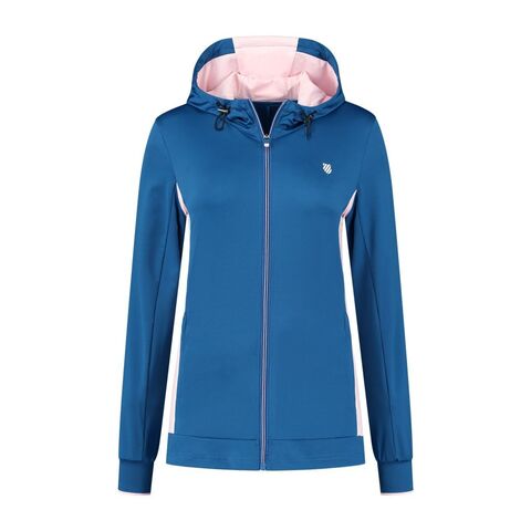 Женская теннисная куртка K-Swiss Tac Hypercourt Tracksuit Stretch Jacket - classic blue/cherry blossom
