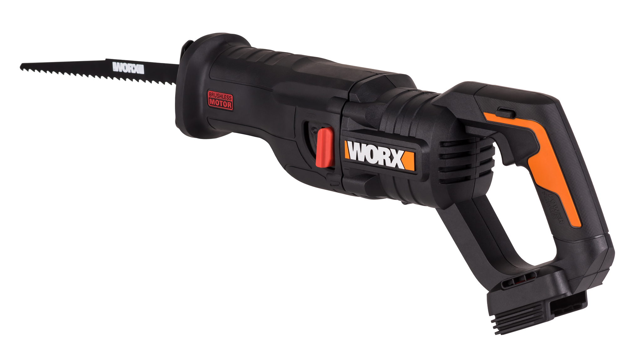 Сабельная пила аккумуляторная бесщеточная WORX WX516, 20В, 4Ач х1, ЗУ 2А.