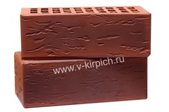 Кирпич лицевой Воротынский утолщенный кортен, руст
