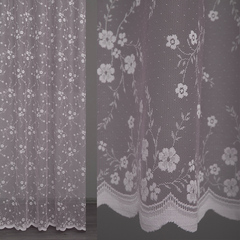 Тюль жаккард, пр-во Турция, ш. 285 см, серо-брусничный