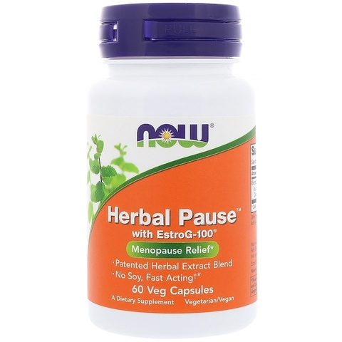 Now Foods, Herbal Pause с EstroG-100, 60 вегетарианских капсул