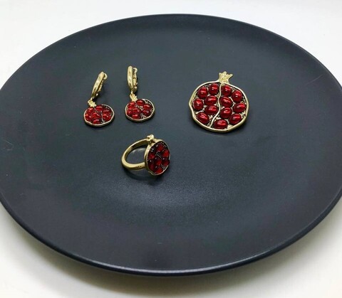 Серьги гранат