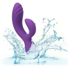 Фиолетовый вибромассажер-кролик Stella Liquid Silicone “C” Curve - 19 см. - 