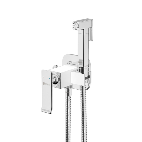 Lemark LM5820CW Встраиваемый смеситель с гигиеническим душем, латунь/хром/белый