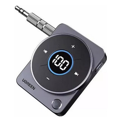 Аудиоадаптер UGREEN CM724  (35003) Car&Home Bluetooth 5.4 Receiver, штекер 3,5мм, серый