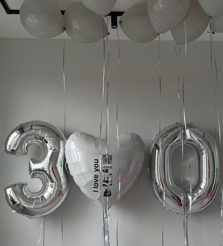 Шар сердце белое с фото на 30 лет новосибирск | Wonderball-project.ru