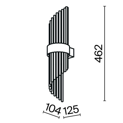 Настенный светильник Maytoni Frame MOD174WL-02G