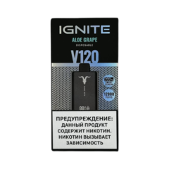 Одноразовая электронная сигарета Ignite V120 Aloe Grape (12000 затяжек)