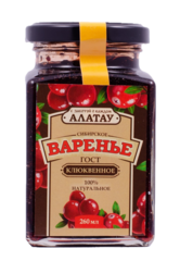 Сибирское Варенье Клюквенное 260 мл.