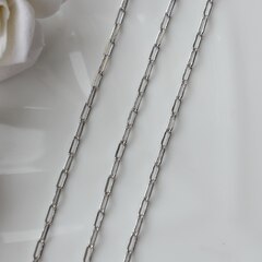 Цепочка 6*3,5 мм, родий, 40 см, А123-1