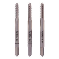 Метчик М 2,5х0,45 (Комплект 3шт) DIN352 HSS-G 6h 40мм a=2,1 Ruko 230025