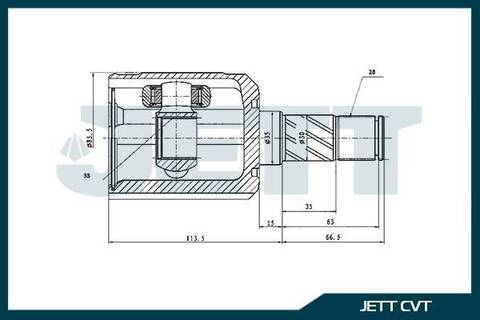 ШРУС внутренний JETT V40-4135