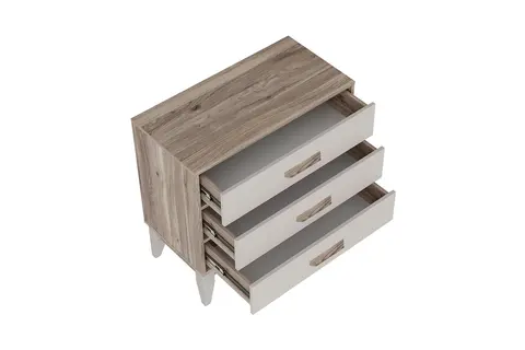 Комод Скандика с ящиками КМ-01 дуб смоки / кашемир