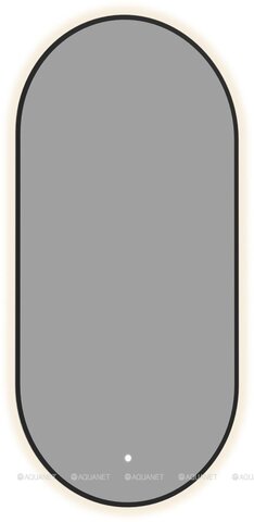 Aquanet 367644 Зеркало Контур овал 500х1000 LED ТХ цв. черный (367644)