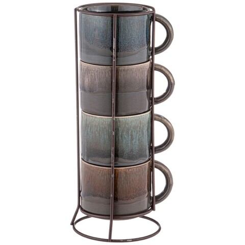 Набор из 4 чашек на металлической подставке 180 мл - купить