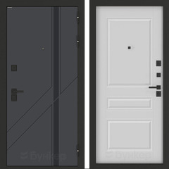 Входная металлическая дверь Бункер БН-12 Веллюто верде ФЛ-711 Белый софт