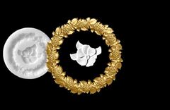 Силиконовый молд рамка венок Виноградная лоза средний + цветок в подарок