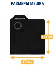 Мешок ПРАКТИКА для пылесосов DEWALT D 27901, MAKITA VC 3012, KARCHER NT 27/1, BOSCH GAS 35до 36л, МНОГОРАЗОВЫЙ, синтетика, 1шт. (921-770)