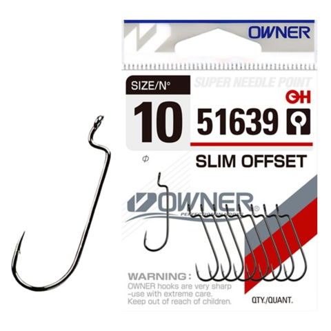 51639 № 08 Крючки OWNER/C'ULTIVA SLIM OFFSET / продажа от 5 уп.