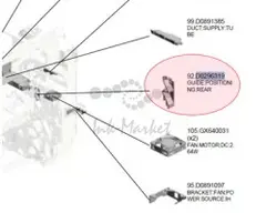 Задняя позиционирующая направляющая Ricoh D0296319