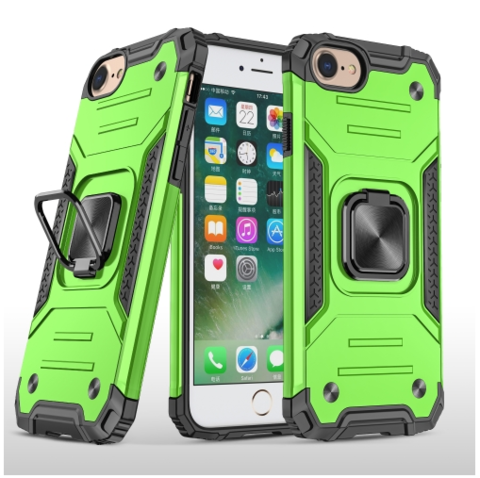 Противоударный чехол Strong Armour Case с кольцом для iPhone 6, 6s, 7, 8, SE 2020, SE 2022 (Салатовый)