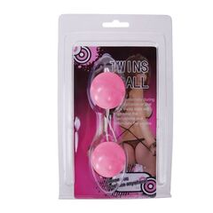 Розовые глянцевые вагинальные шарики - 