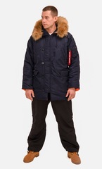 Парка Alpha Industries N-3B Slim Fit Rep. Blue (Синяя)