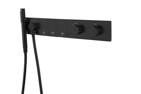 Boheme 133-SYS-B Смеситель ZODIAC THERMO с ручным душем Black