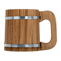 Кружка бондарная 0,5 л, дуб, 