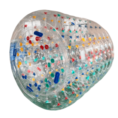 Аттракцион Водный роллер "Прозрачный" с разноцветными держателями, ТПУ, 2*1.8*1.8 м