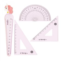 
          Набор чертежный Yalong, 12 см, пластиковый, 4 предмета, "Малыши-зверята", пакет-пенал ПВХ с европодвесом