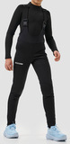 Детские лыжные разминочные брюки с высокой спинкой Nordski Jr. Active 2.0 Black
